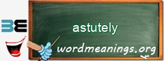 WordMeaning blackboard for astutely